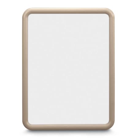 Corkboard,Single Door,Radius Frame,36x36,White/Buff